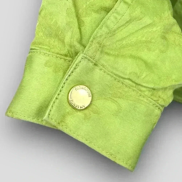 JONES NEW YORK Signature ladies medium lime zippered jacket textured print - Picture 8 of 12